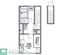レオパレス松本 1Kの間取図画像
