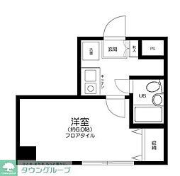 ミルフォード中井 1Kの間取図画像