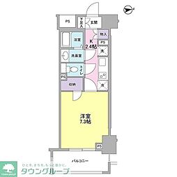 レキシントンスクエア新宿御苑 1Kの間取図画像