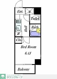 ヴェルト新宿夏目坂 1Kの間取図画像