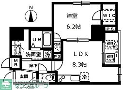 オーヴェルク-2 1LDKの間取図画像