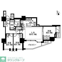 プレミスト三鷹 3LDKの間取図画像
