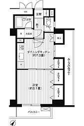 ロイヤル笹塚 1DKの間取図画像