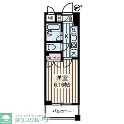 リリエンベルグ弐番館 1Kの間取図画像