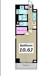 グレースウッド 1Kの間取図画像