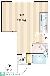 デュオメゾン渋谷幡ケ谷 ワンルームの間取図画像