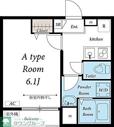 リブリ・西新宿 1Kの間取図画像