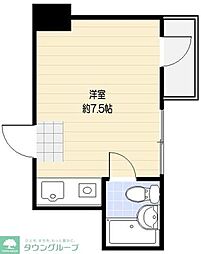 サンパレス新宿 ワンルームの間取図画像