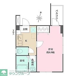 モン・シャトー中野新井 1Kの間取図画像