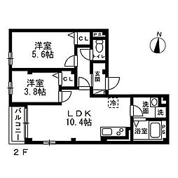 Empathy両国 2LDKの間取図画像