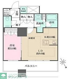 ザ・パークハウス西新宿タワー60 1LDKの間取図画像