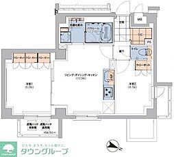 ボヌールステージ笹塚 2LDKの間取図画像