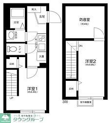 豊島区長崎4丁目アパート 2SKの間取図画像