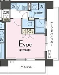 ガレリア東新宿 1Kの間取図画像