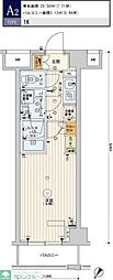 スカイコートヒルズ北新宿 1Kの間取図画像