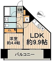 桜ヒルズ九段北 1LDKの間取図画像