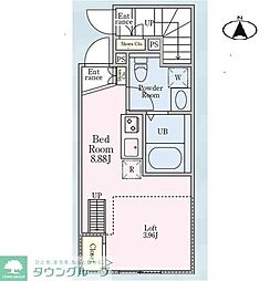 レーヴ渋谷本町 ワンルームの間取図画像