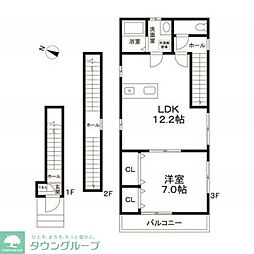 アロース 1LDKの間取図画像