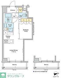 RESIDENCEKLENJI 1LDKの間取図画像