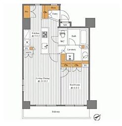 BelleviageShinnakano 1LDKの間取図画像