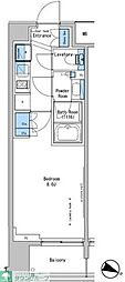 ルフォンプログレ中野富士見町ザ・レジデンス 1Kの間取図画像