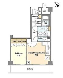 都営三田線 西巣鴨駅 徒歩5分の賃貸マンション 2階1LDKの間取り