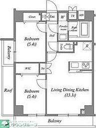 GENOVIA西高島平 skygarden 10階2LDKの間取り
