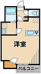 JR埼京線 浮間舟渡駅 徒歩13分の賃貸マンション 1階ワンルームの間取り
