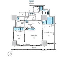 都営三田線 西巣鴨駅 徒歩4分の賃貸マンション 5階2LDKの間取り