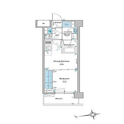 JR京浜東北・根岸線 赤羽駅 徒歩7分の賃貸マンション 3階1DKの間取り