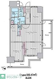 JR京浜東北・根岸線 東十条駅 徒歩3分の賃貸マンション 10階3LDKの間取り