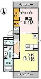 JR埼京線 浮間舟渡駅 徒歩10分の賃貸アパート 3階1LDKの間取り