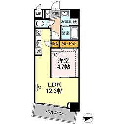 都営三田線 志村坂上駅 徒歩12分の賃貸マンション 3階1LDKの間取り