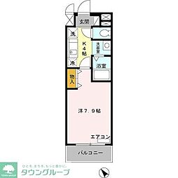都営三田線 板橋本町駅 徒歩9分の賃貸マンション 3階1Kの間取り