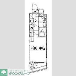 東武東上線 中板橋駅 徒歩10分の賃貸マンション 5階1Kの間取り