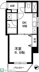 東京メトロ南北線 赤羽岩淵駅 徒歩3分の賃貸マンション 7階1DKの間取り