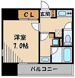 東京メトロ南北線 志茂駅 徒歩7分の賃貸マンション 6階1Kの間取り