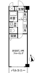 都営三田線 西台駅 徒歩6分の賃貸マンション 3階1Kの間取り