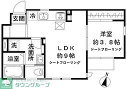 都営三田線 志村三丁目駅 徒歩9分の賃貸アパート 1階1LDKの間取り