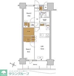 JR京浜東北・根岸線 東十条駅 徒歩5分の賃貸マンション 10階2LDKの間取り