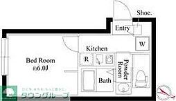 都営三田線 志村三丁目駅 徒歩5分の賃貸マンション 2階1Kの間取り