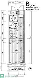 JR山手線 田端駅 徒歩8分の賃貸マンション 7階1Kの間取り