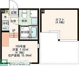 都営三田線 西高島平駅 徒歩12分の賃貸アパート 1階ワンルームの間取り