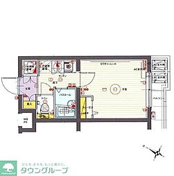 都営三田線 板橋区役所前駅 徒歩4分の賃貸マンション 3階1Kの間取り