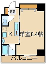 リ−フコンフォ−ト赤羽 6階1Kの間取り