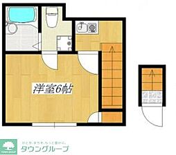 東京メトロ南北線 赤羽岩淵駅 徒歩1分の賃貸アパート 2階1Kの間取り