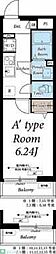 埼玉高速鉄道 川口元郷駅 徒歩9分の賃貸マンション 1階1Kの間取り