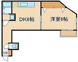 JR京浜東北・根岸線 赤羽駅 徒歩8分の賃貸マンション 1階1DKの間取り