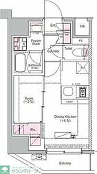 JR山手線 田端駅 徒歩17分の賃貸マンション 3階1DKの間取り