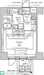 東武東上線 中板橋駅 徒歩10分の賃貸マンション 2階1Kの間取り